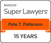 Rated By Super Lawyers | Pete T. Patterson | 15 Years